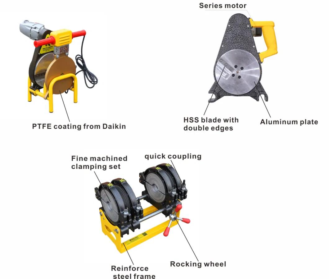 Reliable Manual Pipe Welding Machine /Thermofusion Welding Machine 63-200mm for Gas/Water Pipes